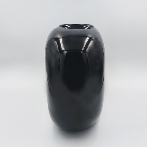 1980s Gorgeous Black Vase by Haeger in Ceramic. Made in Usa - Picture 6 of 7